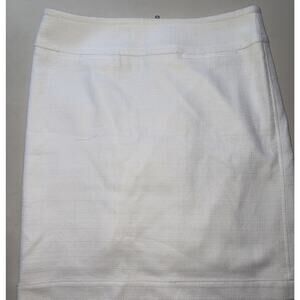 Talbots Women's Straight Skirt White Textured Size 6